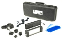 Illuminatore a Led portatile a batterie tipo Sony Np-F con Magic Arm e Filtri di conversione con valigia rigida di trasporto